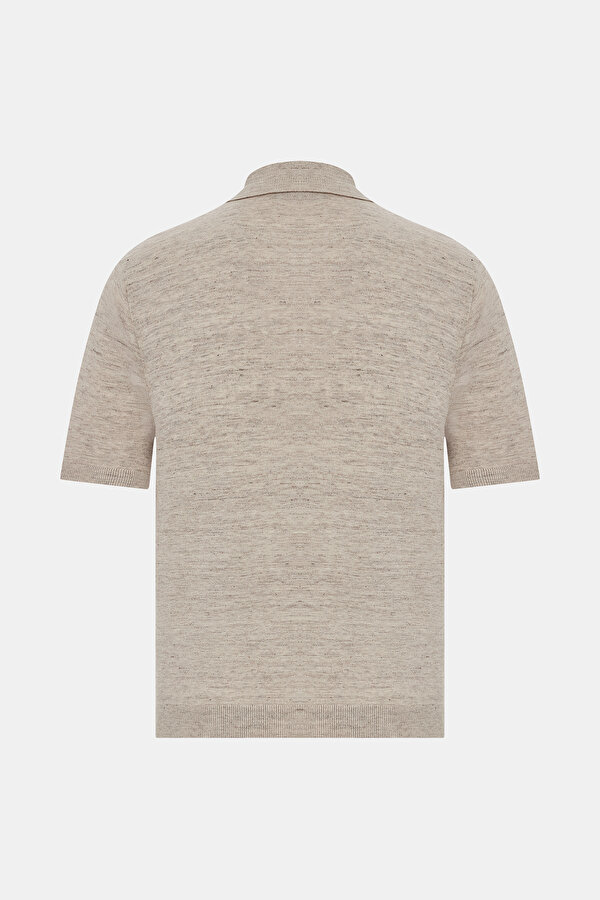 BEJ POLO YAKA KISA KOLLU T-SHIRT 2