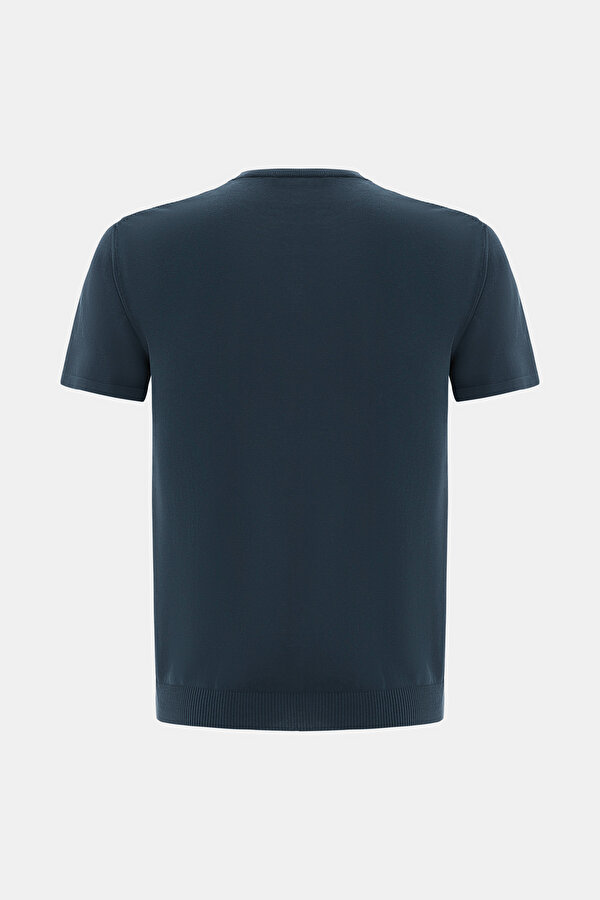 LACİVERT O YAKA KISA KOLLU T-SHIRT 2