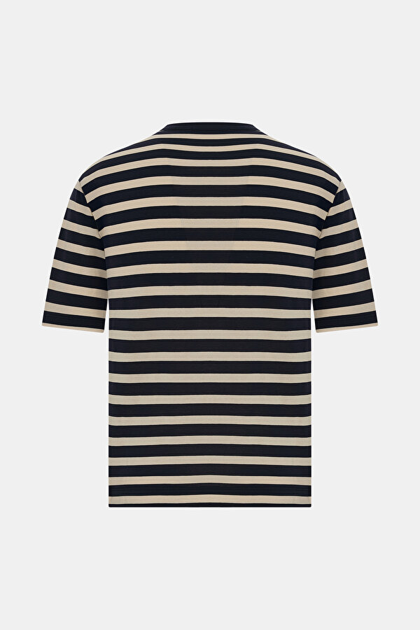 LACİVERT O YAKA KISA KOLLU T-SHIRT 2