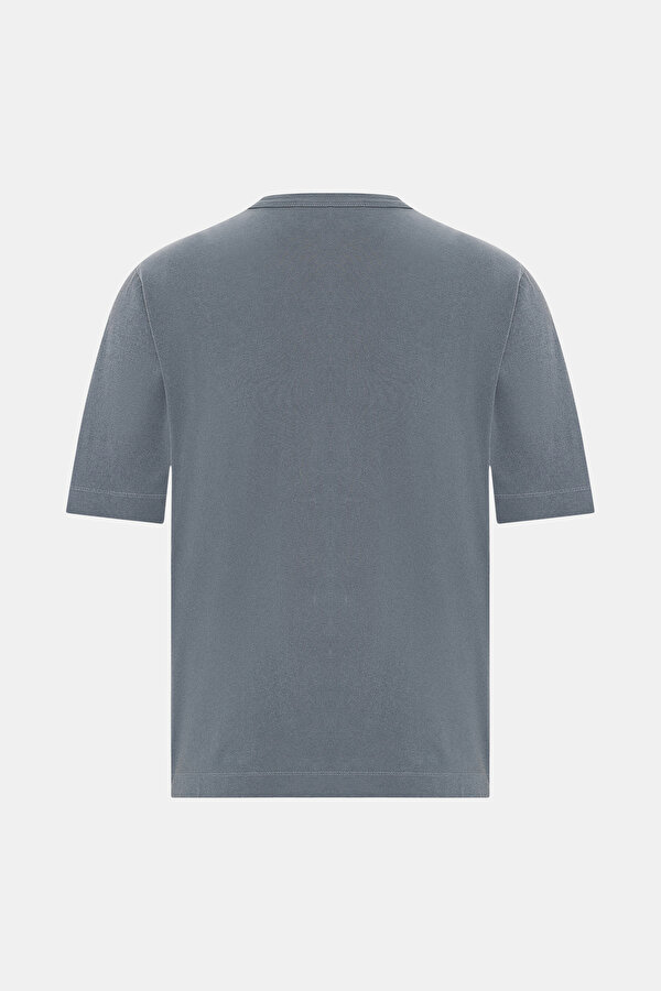 LACİVERT O YAKA KISA KOLLU T-SHIRT 2
