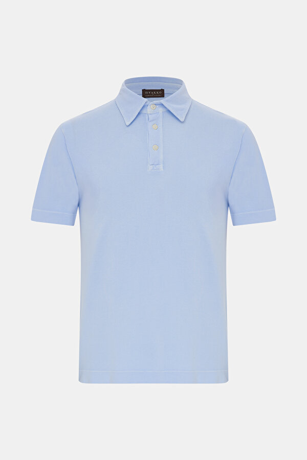 MAVİ POLO YAKA KISA KOLLU T-SHIRT