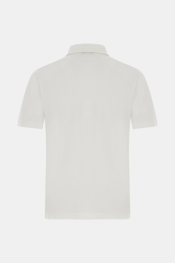 BEYAZ POLO YAKA KISA KOLLU T-SHIRT 2