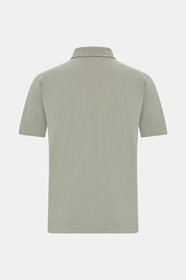 GREEN POLO NECK SHORT SLEEVE TSHIRT 2