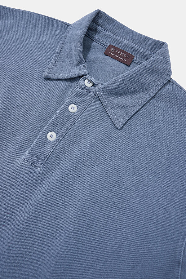 NAVY BLUE POLO NECK SHORT SLEEVE TSHIRT 6