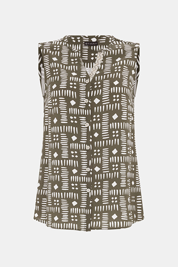 ECRU SLEEVELESS SHIRT 7
