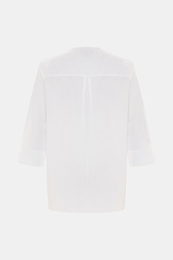 WHITE 3/4 SLEEVES SHIRT 2