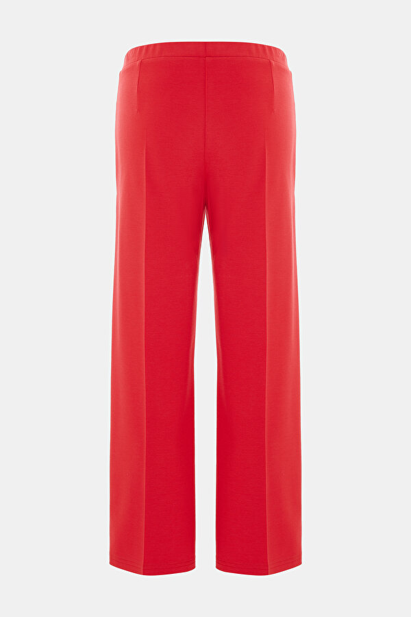 RED STRAIGHT CUT TROUSERS 6