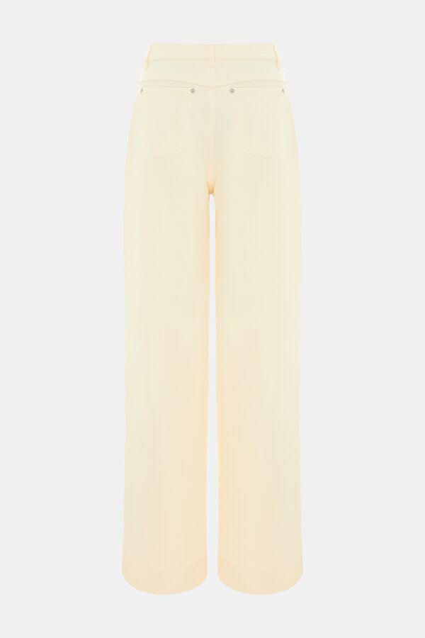 ECRU WIDE LEG TROUSERS 2