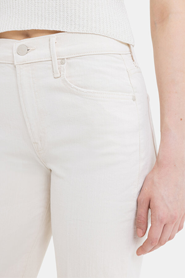 CREAM WIDE LEG TROUSERS 7