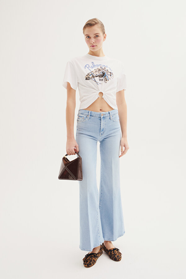 LIGHT BLUE WIDE LEG TROUSERS
