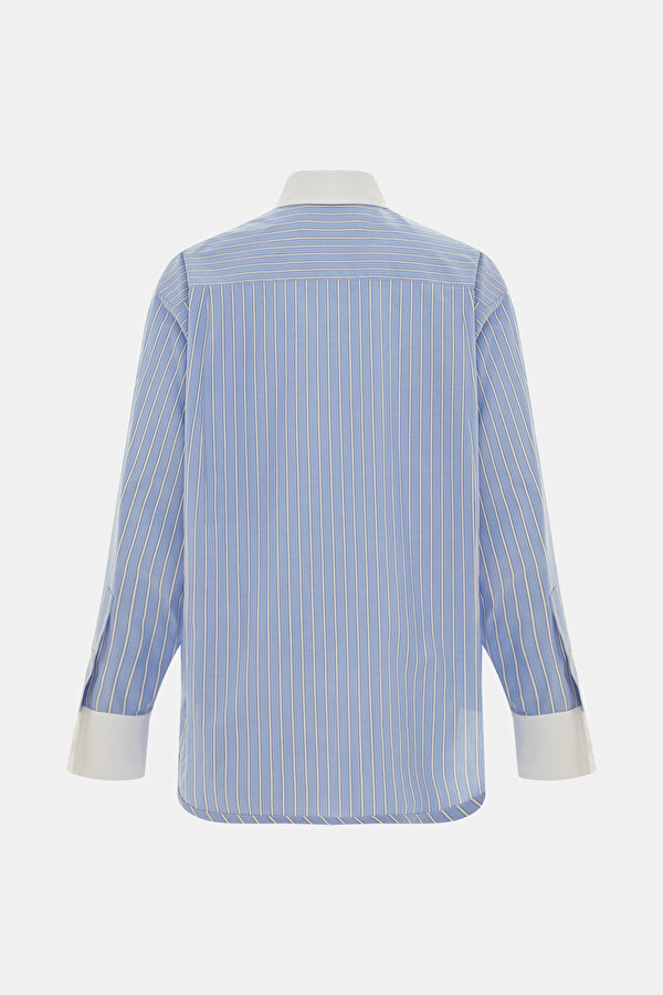 WHITE STRIPED PATTERNED SHIRT 2