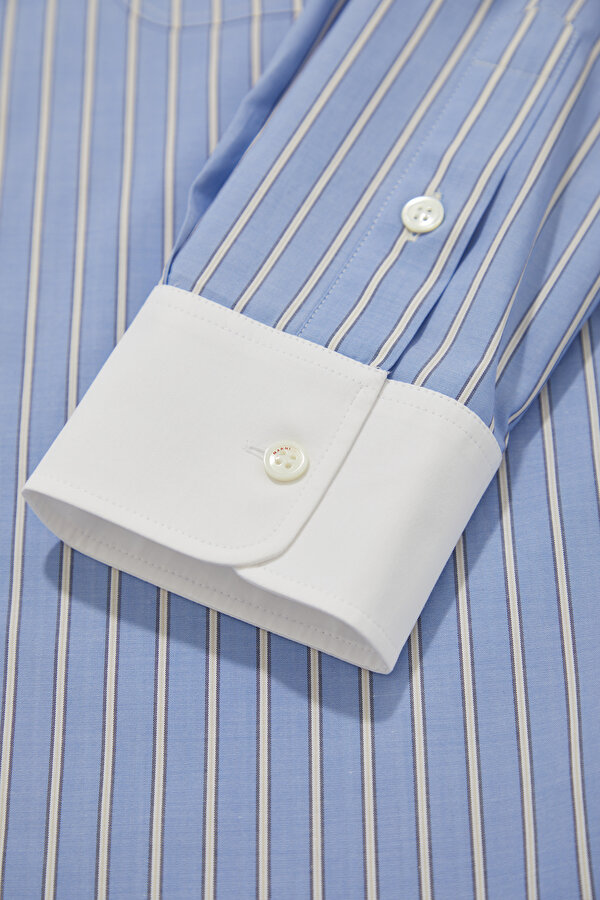 WHITE STRIPED PATTERNED SHIRT 6