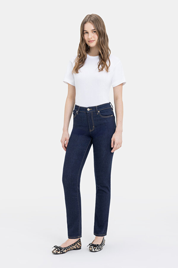 NAVY BLUE STRAIGHT CUT TROUSERS