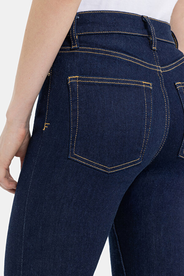 NAVY BLUE STRAIGHT CUT TROUSERS 6