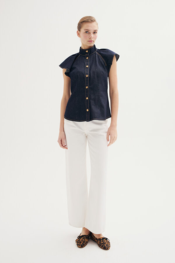 WHITE WIDE LEG TROUSERS