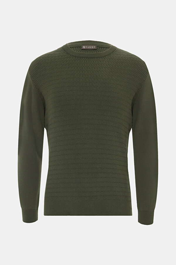 KHAKI BASIC / ROUND NECKLINE TRICOT