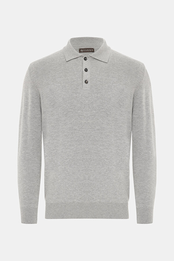GREY POLO NECK TRICOT