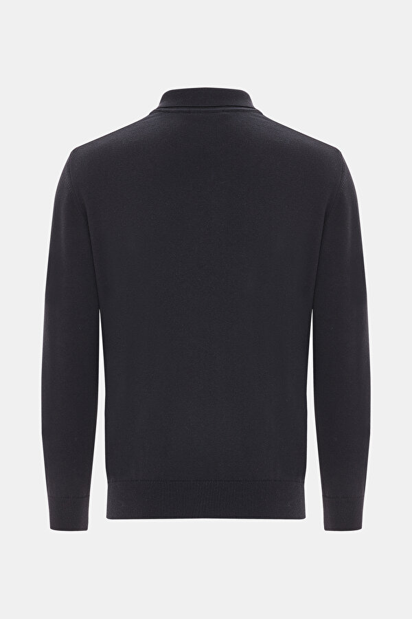 NAVY BLUE POLO NECK TRICOT 2