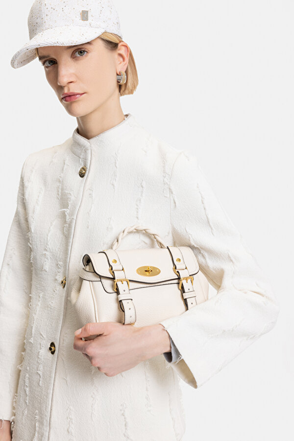ECRU LEATHER BAG 6
