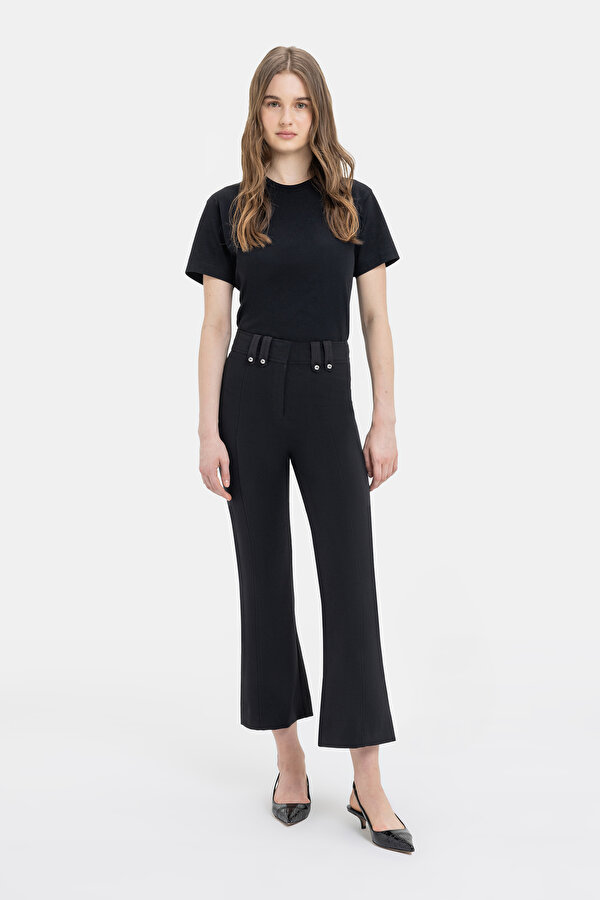 BLACK STRAIGHT CUT TROUSERS 2