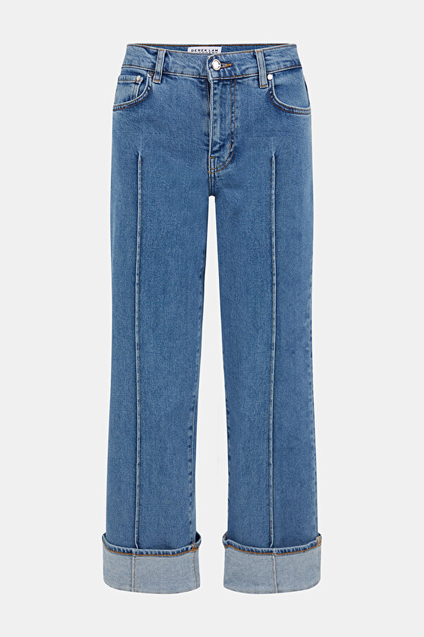 BLUE STRAIGHT CUT TROUSERS