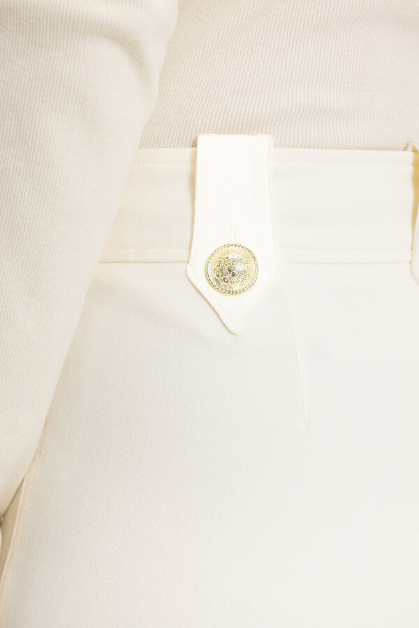 WHITE STRAIGHT CUT TROUSERS 12