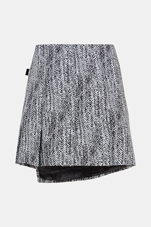 LIGHT BLUE DESIGN FILLED SKIRT 2
