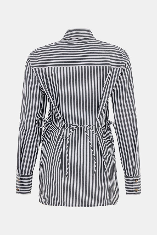 BLACK STRİPED PATTERNED SHİRT 2