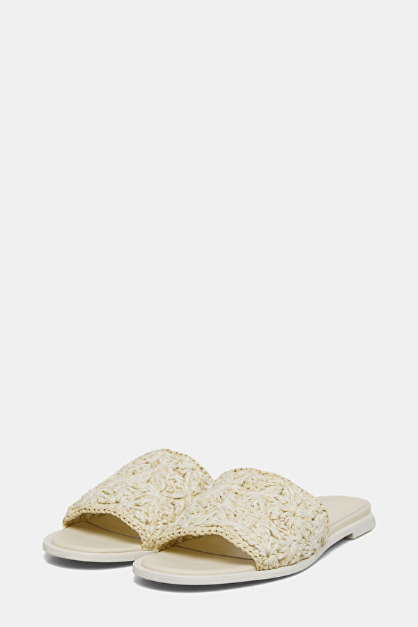 ECRU LEATHER SLIPPER 2