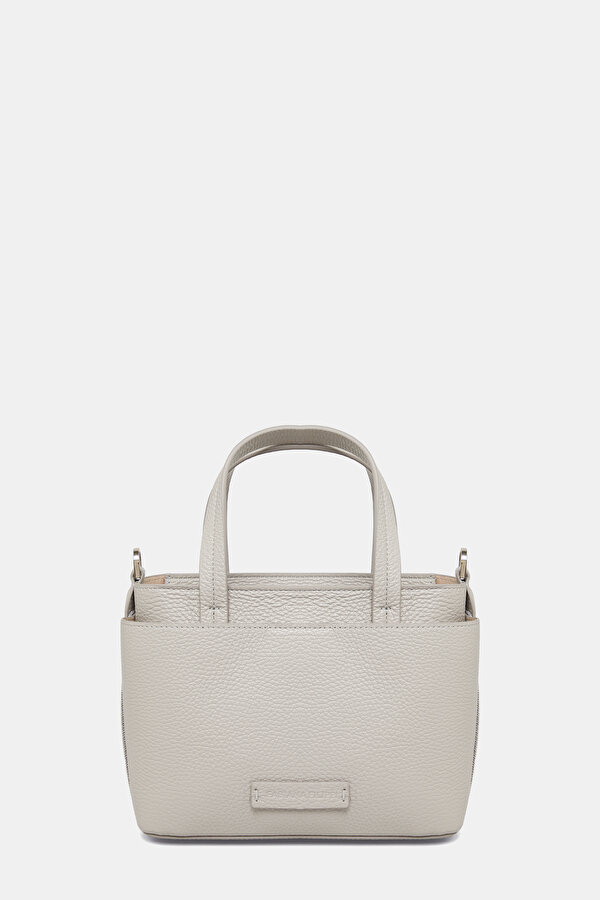 LIGHT GREY LEATHER BAG