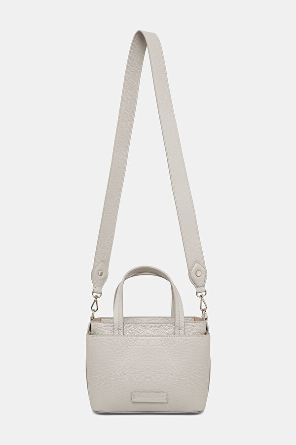 LIGHT GREY LEATHER BAG 2