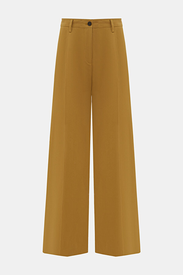 BEIGE STRAIGHT CUT TROUSERS