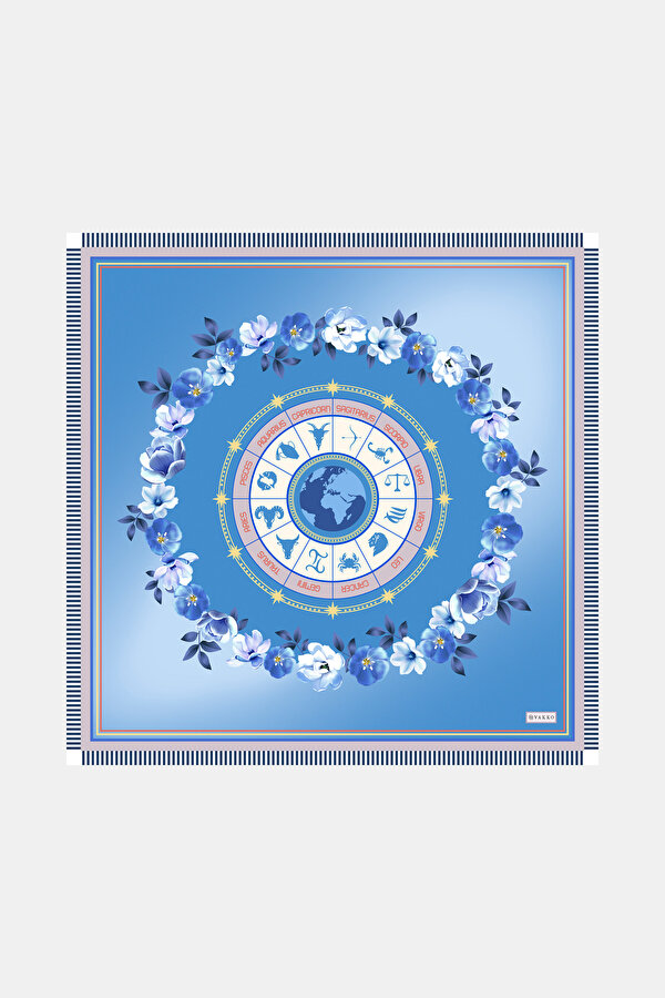 BLUE BUSHING PATTERNED TWILL BANDANA