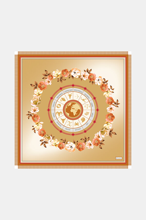 CAMEL BUSHING PATTERNED TWILL BANDANA