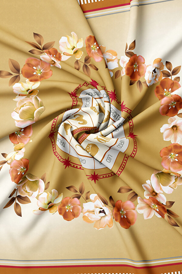 CAMEL BUSHING PATTERNED TWILL BANDANA 2