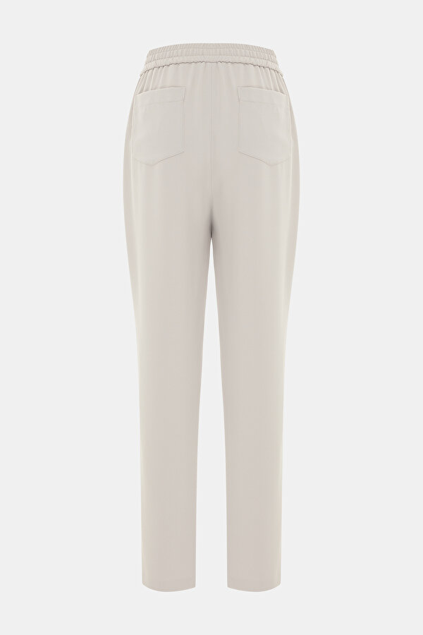 BEIGE STRAIGHT CUT TROUSERS 2