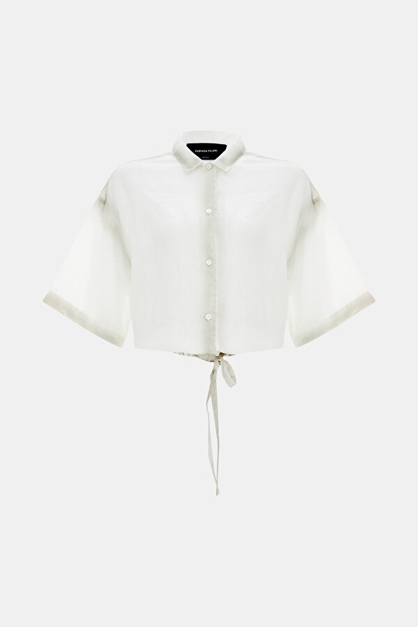 KHAKI 3/4 SLEEVES SHIRT
