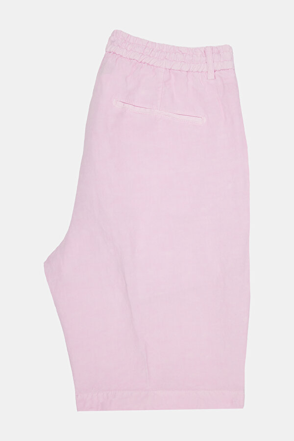 LIGHT PINK LINEN BERMUDA 2