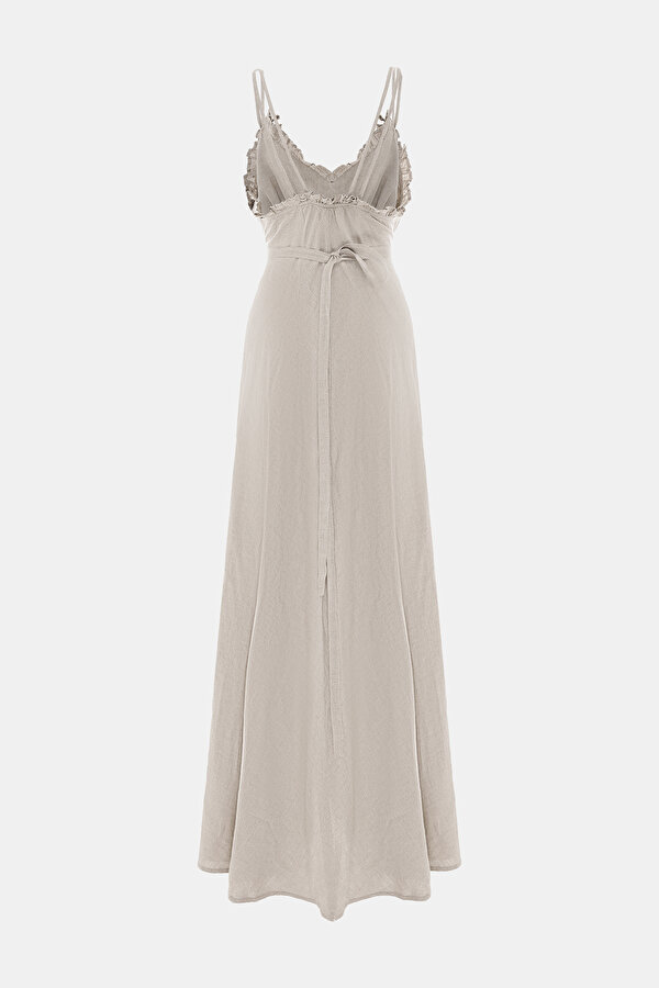 NATURAL SLEEVELESS SUSPENDER DRESS 6