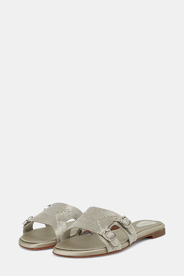 SILVER LEATHER SLIPPER 2