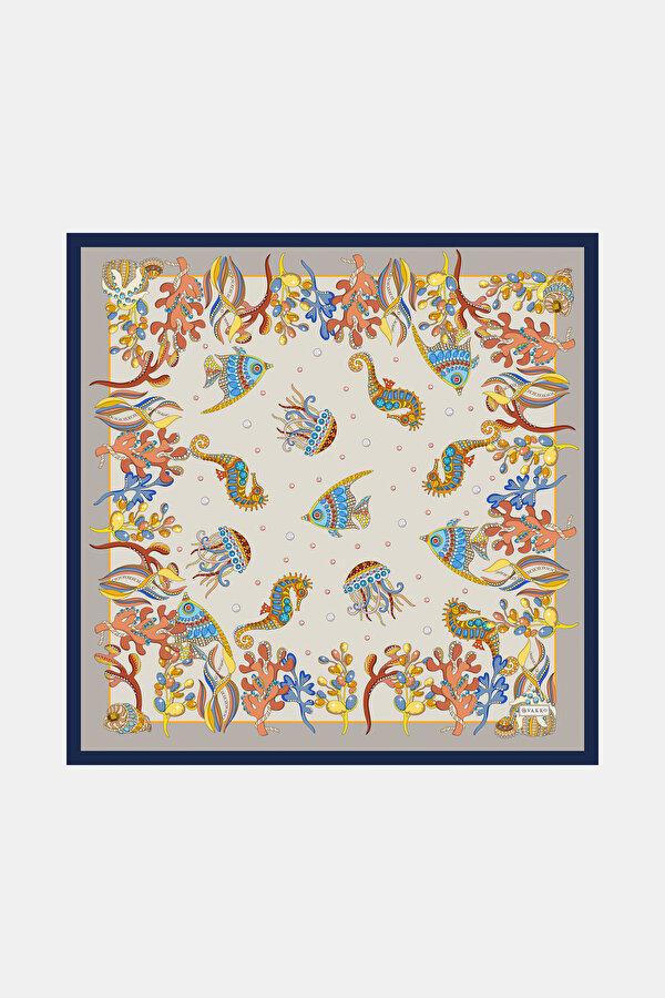 MINK ANIMAL FIGURED TWILL BANDANA