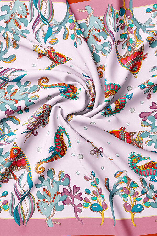 PINK ANIMAL FIGURED TWILL BANDANA 2