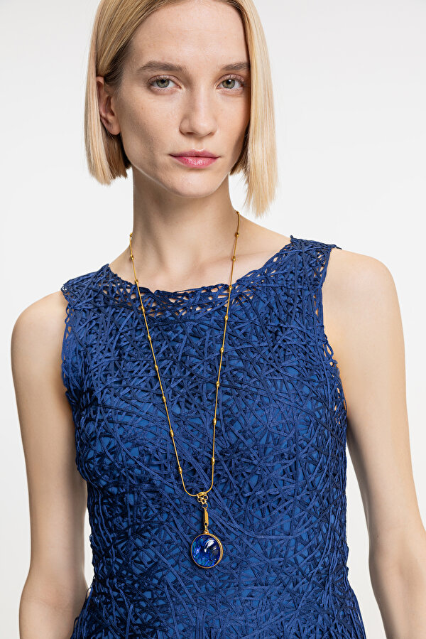 BLUE SLEEVELESS DRESS 6