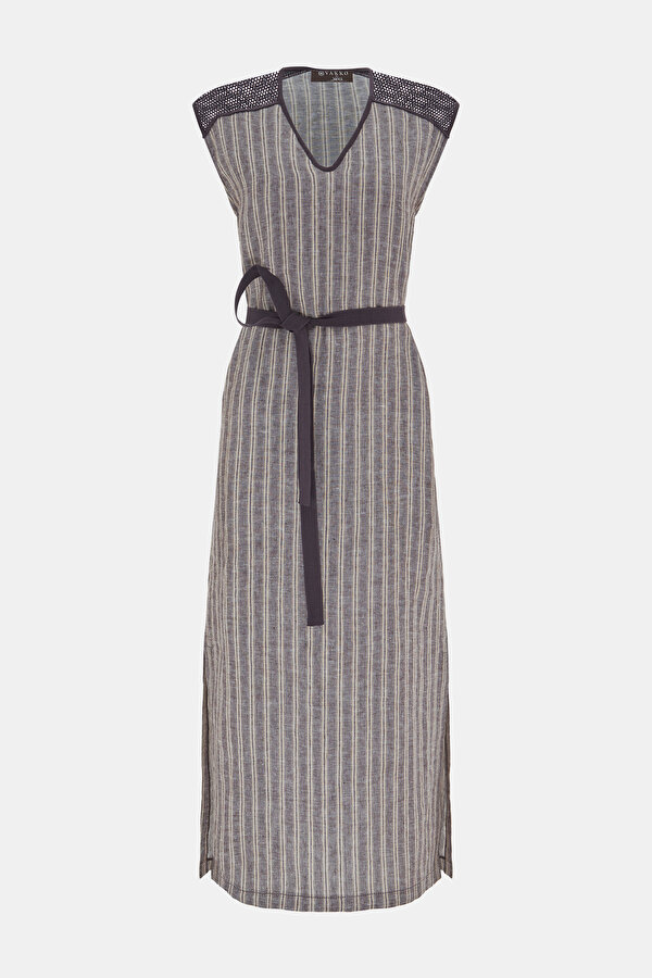 BEIGE SLEEVELESS DRESS 6