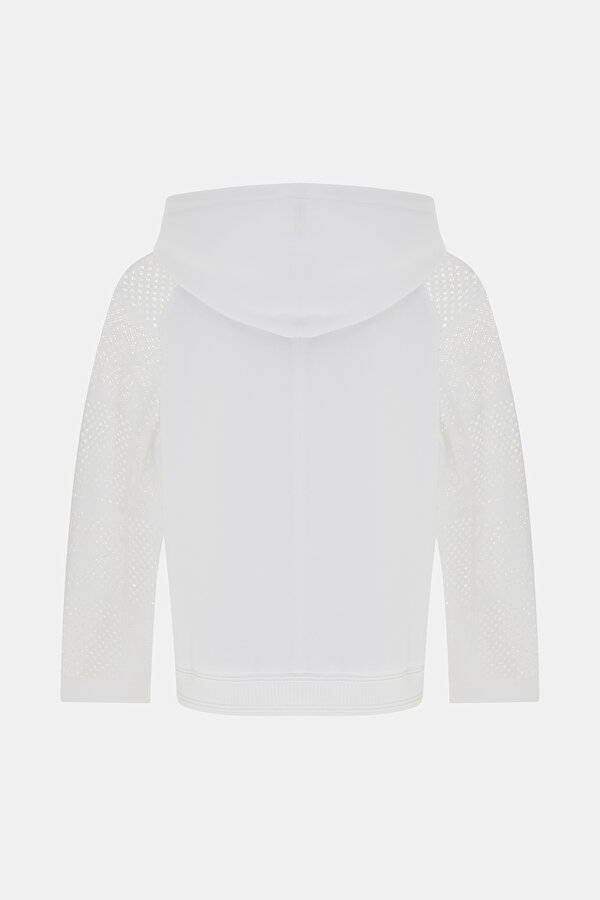 WHITE HOODIE SWEATSHIRT 2