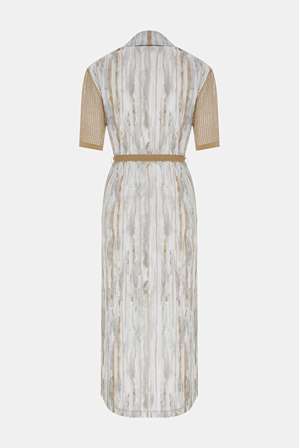 TAN SHORT SLEEVE DRESS 7