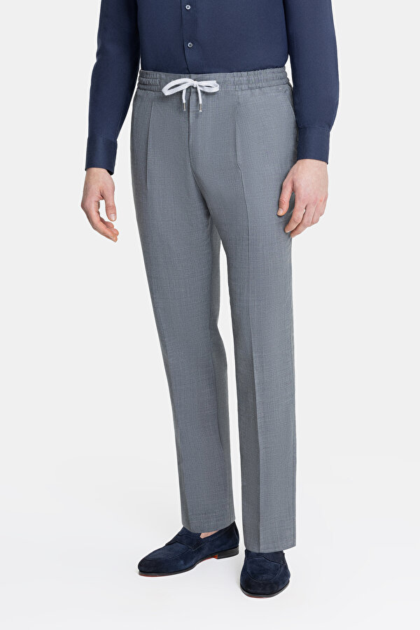 GRAY MELANGE TROUSERS 2