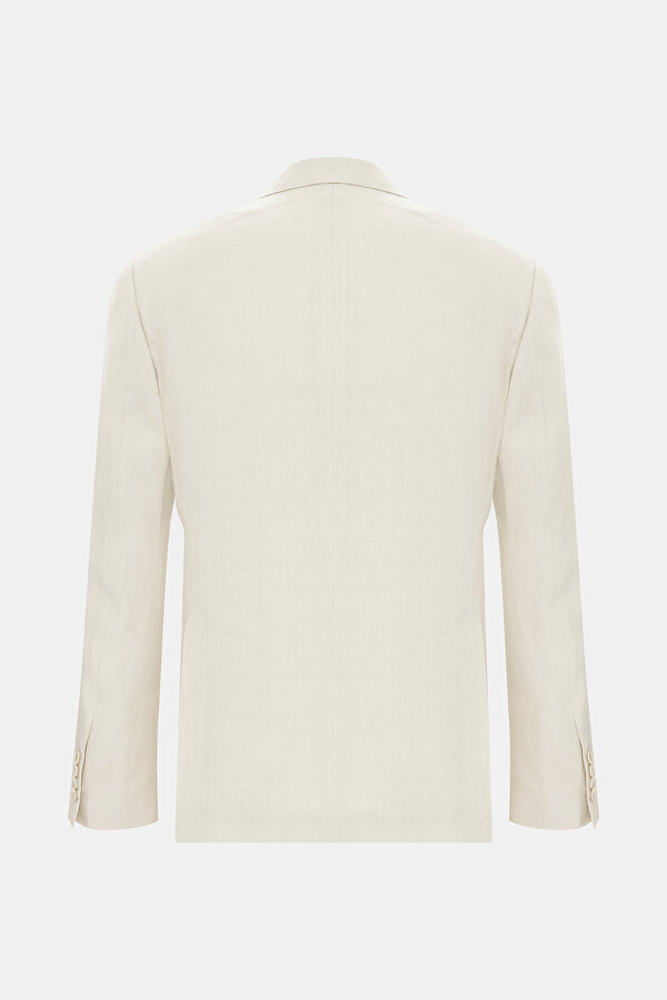 LIGHT BEIGE SURPLICE NECKLINE (CROSS-OVER NECKLINE) JACKET 6