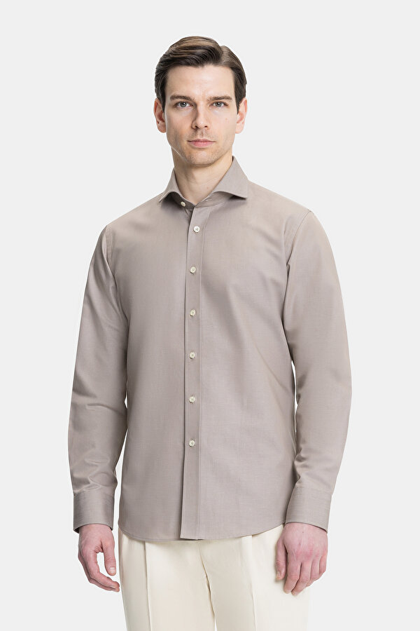 PAMUK KETEN TWILL SPOR GÖMLEK
