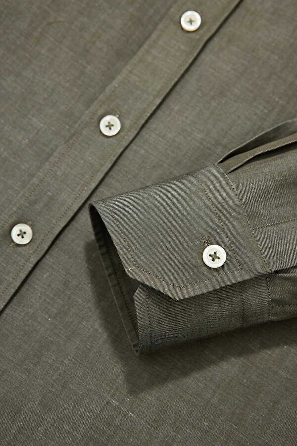 PAMUK KETEN TWILL SPOR GÖMLEK 6